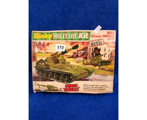 DINKY DIECAST METAL MILITARY KIT - 155 MOBILE GUN NO1034 - STILL IN BUBBLE PACK 