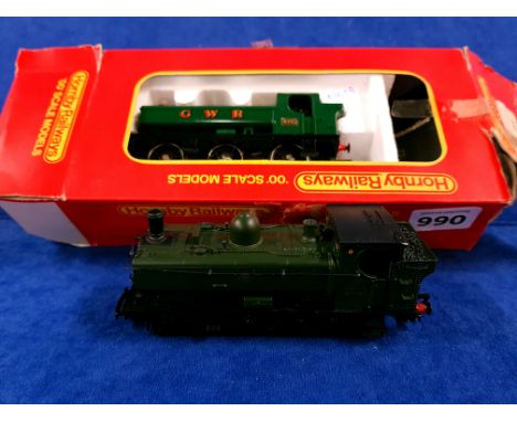 BACHMANN 00 GAUGE TANK 0-6-0 LOCOMOTIVE GWR GREEN &amp; HORNBY 00 GAUGE TANK GWR 0-6-0 LOCOMOTIVE (BOXED) R041