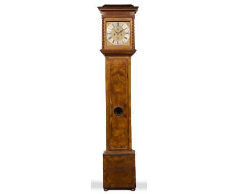 JOHN SPARROW, ST. NEOTTS (SIC) A Queen Anne walnut eight day longcase clock, the 12" square brass dial with silvered Roman ch