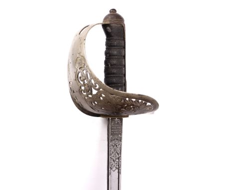 A GEORGE V OFFICERS DRESS SWORD by Henry Wilkinson No. 51258 in leather scabbard, 100cm long