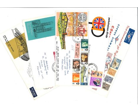 FDC collection includes 10 interesting covers and air mail from Brunei and Cyprus dating to early seventies subjects include 