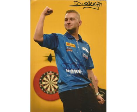 Dimitri Van Den Bergh Signed Darts 8x12 Photo. Good Condition. All autographs are genuine hand signed and come with a Certifi