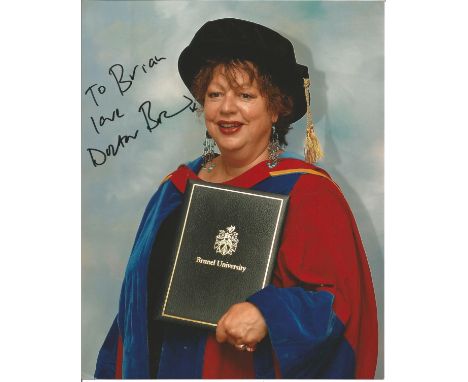 Jo Brand comedian dedicated signed 10x8 colour portrait photo. Good Condition. All autographs are genuine hand signed and com