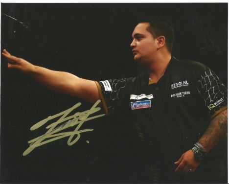 Jeffrey De Zwaan Signed Darts 8x10 Photo. Good Condition. All autographs are genuine hand signed and come with a Certificate 