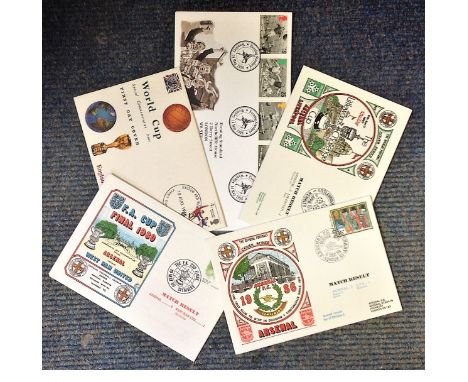 Sport FDC collection 6 items subjects include Arsenal remain top of Division 1, Evening Standard Football Legends, 1980 FA Cu