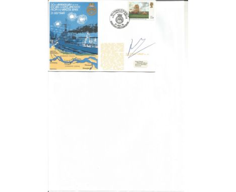 Yangtze River Incident Navy 1979, 30th ann cover signed by action veteran Lt Cdr K Hett. Good Condition. All autographs are g