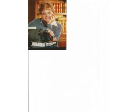 Angela Lansbury signed 6 x 4 colour portrait photo. Good Condition. All autographs are genuine hand signed and come with a Ce