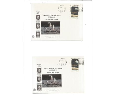 Apollo 11 first man on the moon collection, 2 covers. Good Condition. We combine postage on multiple winning lots and can shi