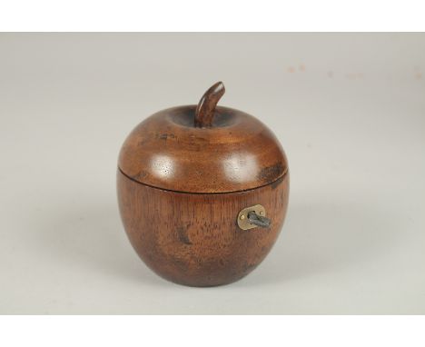 A GOOD APPLE TEA CADDY. 10cms wide.