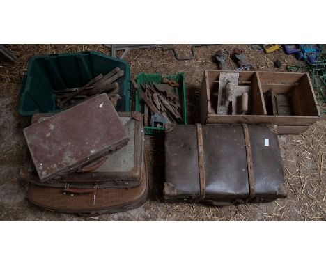 Various to include tools, crate, cases, letter boxes