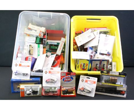 Large collection of boxed / carded HO/OO gauge plastic &amp; diecast trackside model vehicles to include Imex, Con Cur, Bachm