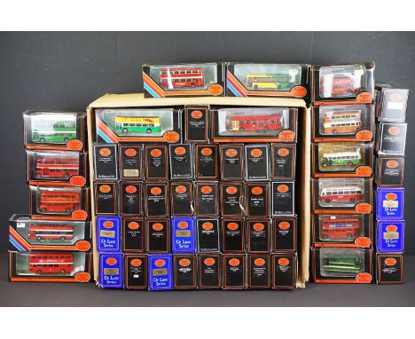 53 Boxed EFE Exclusive First Editions diecast model buses to include De-Regulation, De Luxe Series, etc, with ref stickers to