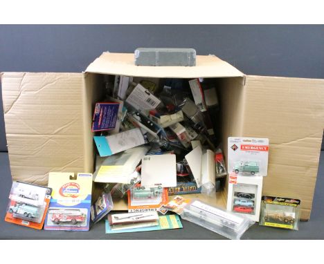 Large collection of boxed / carded HO/OO gauge plastic &amp; diecast trackside model vehicles to include Imex, Con Cur, AutoS