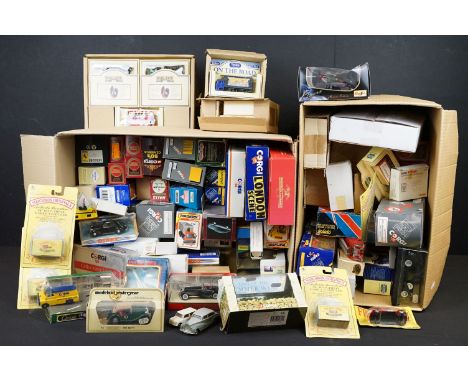 Collection of 90 boxed diecast models featuring Matchbox, Lledo, Maisto & Solido, boxes gd to vg diecast ex (2 boxes) 