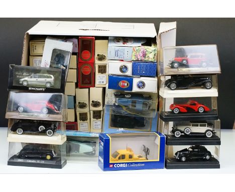 Collection of 60 boxed / cased diecast models to include Paul's Model Art Minichamps, Lledo Days Gone, Matchbox Models Of Yes