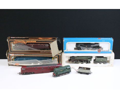 Six OO gauge locomotives to include 2 x boxed Palitoy Mainline (37051 Class 45 1CO Diesel and 37073 Type 4 BB Diesel Hydrauli