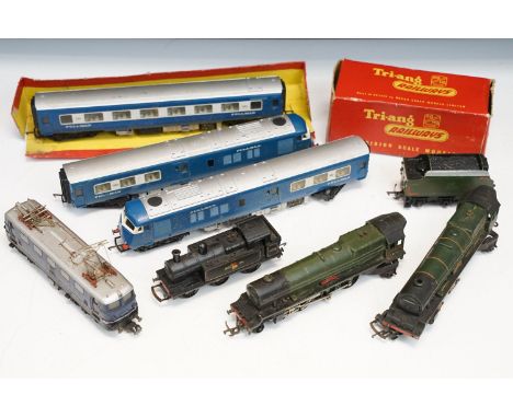 Five OO gauge locomotives to include a boxed Triang R52S, 2 x Triang Princess Elizabeth (one with tender), Bachmann DB E41024