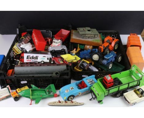 Collection of around 50 various diecast models to include Britains, Siku, Corgi, Dinky, Triang, etc, featuring Britains Horse