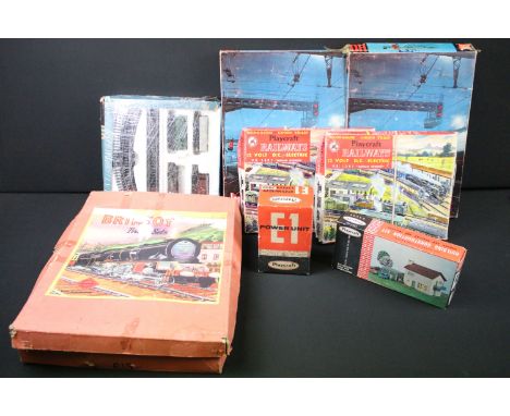 Collection of HO gauge model railway to include 2 x boxed Jouef train sets (P1403 Electric and P1401 Clockwork), 2 x boxed Pl