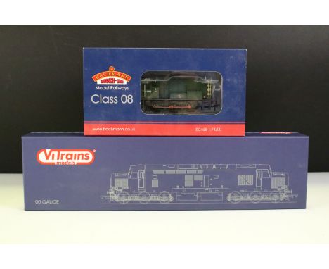 Two boxed OO gauge locomotives to include ViTrains V2113 Class 37212 Blue Livery and Bachmann 32117 Class 08 Diesel Shunter D