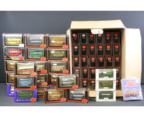 54 boxed EFE Exclusive First Editions model buses to include De Luxe Series, Anniversary Model, etc, all diecast ex, boxes va
