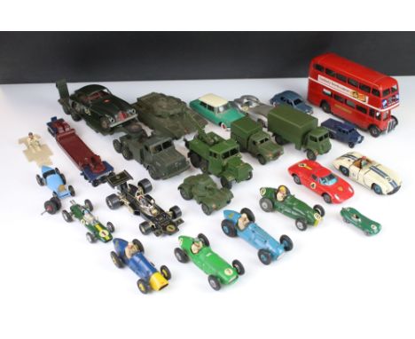 Collection of 20 Mid 20th C onwards diecast models to include Dinky 133 Cunningham C-5R, Dinky 23H Ferrari, Solido AEC Double