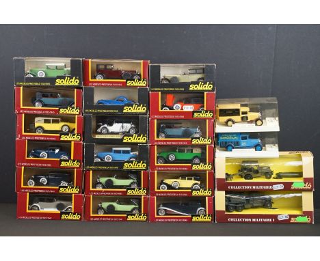 20 Boxed / cased Solido Age d'Or diecast models to include 145 Hispano Suiza, 4001 Mercedes, 1162 Hispano Suiza, 62 Hispano S