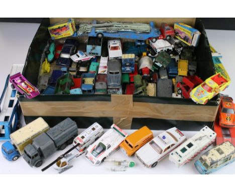 Collection of around 87 diecast models to include examples from Dinky, Corgi, Matchbox, etc featuring Dinky Kodak Van, Dinky 