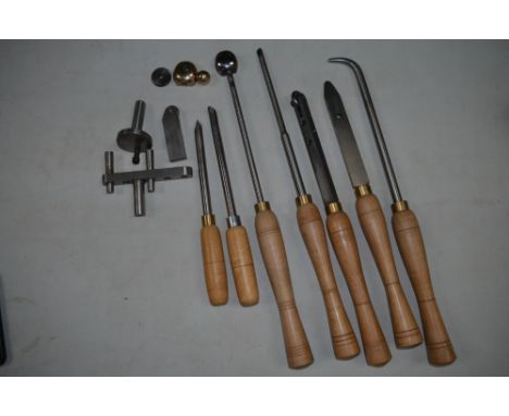 Collection of heavy duty sheet metal spinning tools, no makers marks 