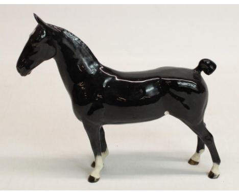 Beswick Hackney carriage horse, Black Magic, H19.5cm 