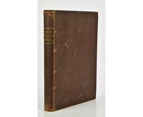 TOWNSEND’S MONTHLY SELECTION OF PARISIAN COSTUMES, with 90 hand coloured engraved plates, No 261 1875 – No 276 1876, rebacked