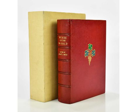 SIMON (A), edit, WINES OF THE WORLD, limited edition, 70/265, signed by Andre L. Simon, full Morocco by Zaehnsdorf, The Arcad