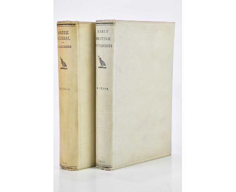 GUNTHER (R), EARLY BRITISH BOTANISTS AND THEIR GARDENS, first edition, with plates and other illustrations, white buckram, Ox