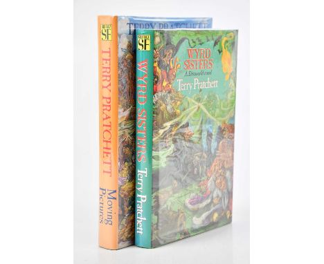 PRATCHETT (T), WYRD SISTERS, first edition, unclipped d.j., green cloth, Victor Gollancz Ltd, 1988; MOVING PICTURES, first ed