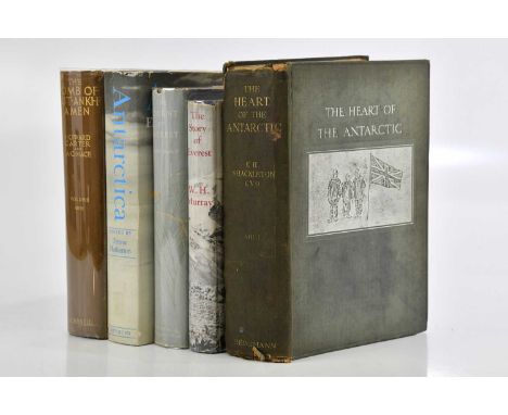 CARTER (H), THE TOMB OF TUT ANKA AMEN, Vol I only, pictorial cloth, Cassell and Company, 1923; SHACKLETON (E), THE HEART OF T
