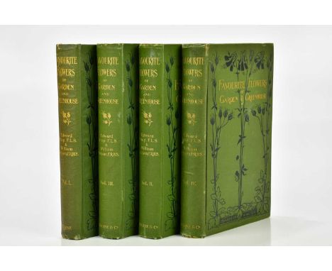 STEP (E), FAVOURITE FLOWERS OF GARDEN &amp; GREENHOUSE, 4 vols, with colour plates, pictorial green cloth, London, Frederick 