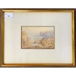 Attributed to George Weatherill (1810-1890), inscribed on backboard 'View of Staithes,Yorkshire',