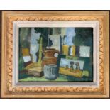 Graham West (act.1970-78), 'Pieces of Sky', oil on board, unsigned, 29x40cm, framed