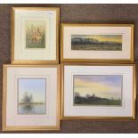Ken Walton (British, 20th century),'Seasonal Reflection', Rolled over North Norfolk', 'Falling