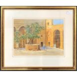 Arthur Victor Coverley-Price (1901-1988), inscribed on backboard "An African Square with well",
