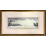 Ken Walton (British, 20th/21st century), 'More To Come!', watercolour, signed,16x46cm, framed and