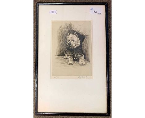 Cecil Aldin (1870-1935), "Who Said Rats", etching, signed and numbered 145/150 in pencil to plate margin,13x18.5cm, framed an