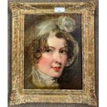 Circle of Sir John Watson Gordon PRSA RA (British, 1788-1864), Bust portrait of a lady, 22x28cm,