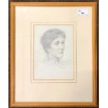 Attributed to Henry Holiday (1839-1927), inscribed on backboard "Miss Smart", pencil study, 14x19cm,