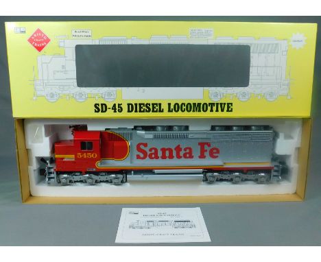 Lok SD- 45 Diesel Locomotive. Santa Fe. "Aristo Craft Trains".Spur G. Spur 1. In Originalverpackung. Artikel-Nummer 22491. Mi