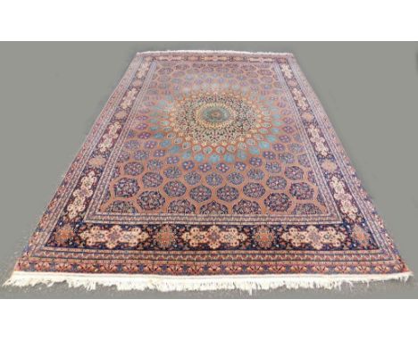 Kirman Laver Teppich. Antik.413 cm x 300 cm. Handgeknüpft. Korkwolle auf Baumwolle. Zustand siehe Fotos. Versand kann organis
