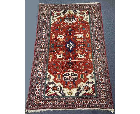 Schirwan / Eriwan / Teppich alt.291 cm x 191 cm. Azerbaijan. Georgien. Kaukasus. Handgeknüpft. Wolle auf Wolle. Circa 60 bis 