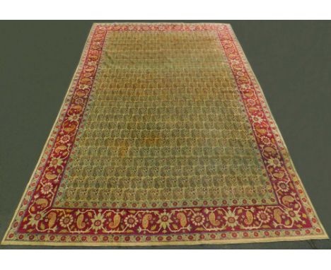 Amritsar Teppich. Indien. Antik.524 cm x 370 cm. Handgeknüpft. Wolle auf Baumwolle. Circa 120 - 150 Jahre alt. Zustand siehe 