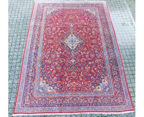Keschan Teppich. Feine Knüpfung.377 cm x 270 cm. Handgeknüpft. Wolle auf Baumwolle. Zustand siehe Fotos. Versand kann organis