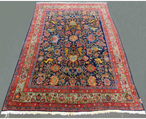 Täbris Teppich. Übermaß.415 cm x 293 cm. Handgeknüpft. Wolle auf Baumwolle. Circa 100 - 130 Jahre alt. Zustand siehe Fotos. V